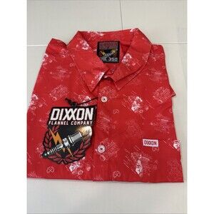 DIXXON Womens the 350 short sleeve button-down shirt Red Size 5XL NEW